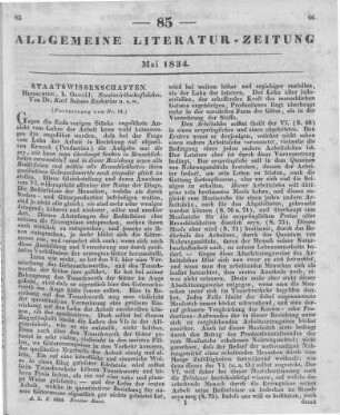 Zachariä von Lingenthal, K. S.: Die Staatswirthschaftslehre. Bd. 5. Heidelberg: Oswald 1832 (Fortsetzung von Nr. 84)