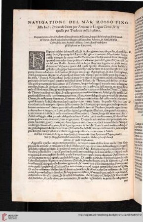 Navigatione del Mar rosso fino alle Inie orientali [...]