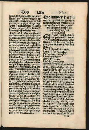Die annder haimlichait ... Das ander Capitel.
