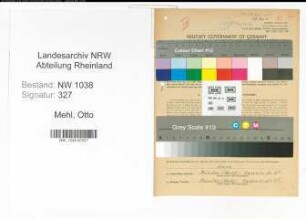 Entnazifizierung Otto Mehl , geb. 08.06.1902 (Vermessungsbeamter)