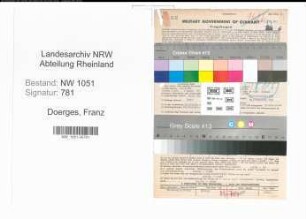 Entnazifizierung Franz Doerges , geb. 24.08.1884 (Gastwirt)