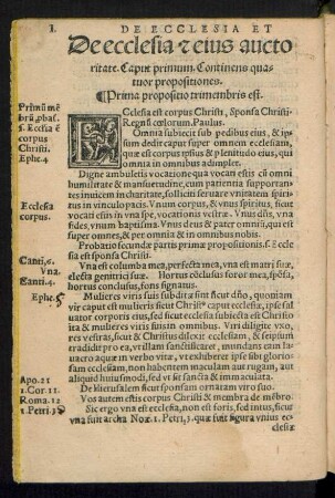 De ecclesia et eius auctoritate. Caput primum.