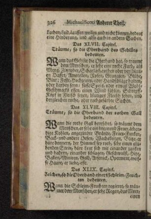 Das XLIX. Capitel. Zeichen, so die Oberhand einer Schleim-Feuchten bedeuten.