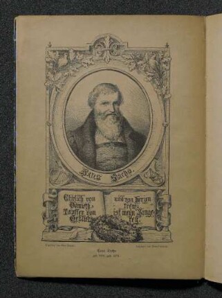 Hans Sachs, geb. 1494, gest. 1576. Gezeichnet von Grot Johann.