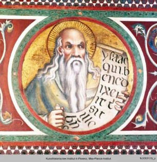 Maestà : Rahmenfiguren