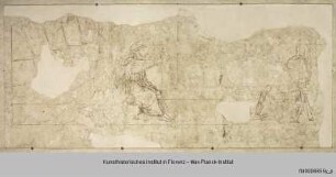Sinopien mit Darstellungen aus dem Leben Heiliger Eremiten : Viertes Fragment (Teil drei)