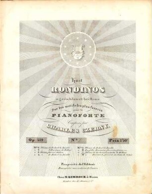 Huit rondinos agréables et brillans sur des motifs les plus favoris : pour le pianoforte ; Op. 419, 7. Thème de La somnambula de Bellini