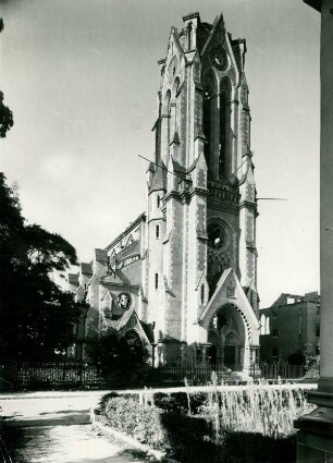 St. Antonius Kirche und Pfarrhaus, Frankfurt am Main, 1949