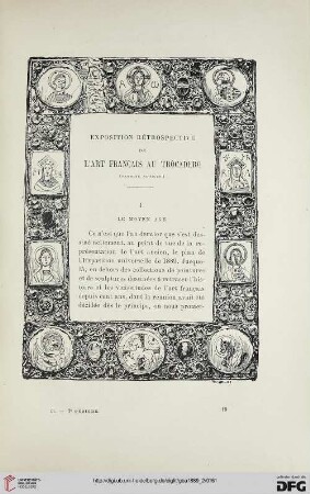 3. Pér. 2.1889: Exposition rétrospective de l'art français au Trocadéro, 1, Le Moyen Âge