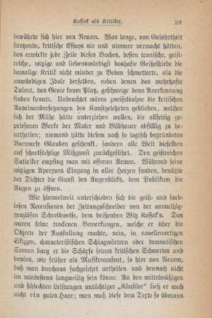 Kossak als Kritiker