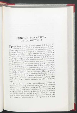 Función formativa de la historia