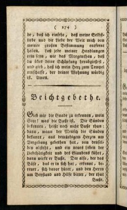 174-182, Beichtgebethe. Gebeth nach der Beicht.