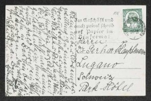 Brief von Irma Klimsch und Fritz Klimsch an Gerhart Hauptmann