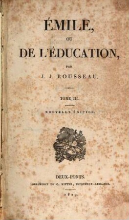 Émile, ou de l'éducation, 3