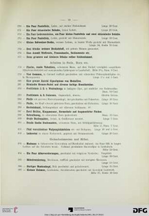 Arbeiten in Stein, Horn etc. (Nr. 278-292)