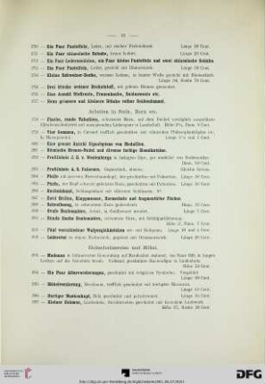 Arbeiten in Stein, Horn etc. (Nr. 278-292)