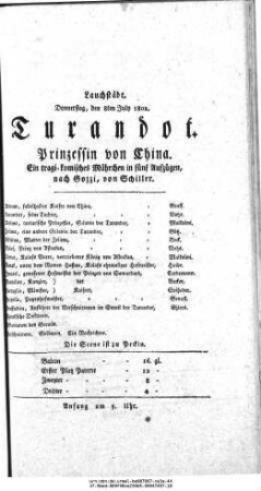 Turandot. Prinzessin von China