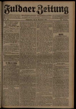 Ausgabe vom Donnerstag, den 15. November 1917.
