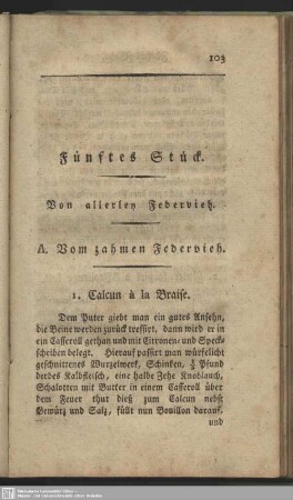 Fünftes Stück. Von allerley Federvieh