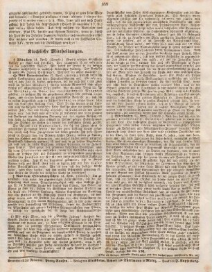 188 Kirchliche Mittheilungen