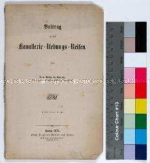 Publikation von Julius von Verdy du Vernois über Kavallerie-Übungsreisen