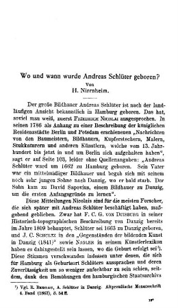 Wo und wann wurde Andreas Schlüter geboren?