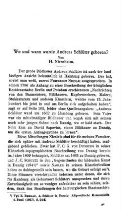 Wo und wann wurde Andreas Schlüter geboren?
