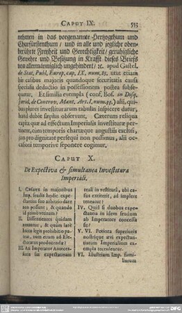 Caput X. De Expectiva & simultanea Investitura Imperiali