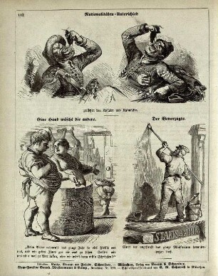 "Nationalitäten-Unterschied" "Eine Hand wäscht die andere" "Der Bevorzugte"