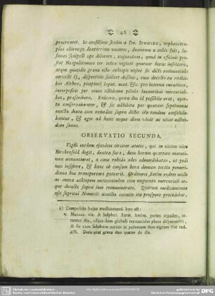 Observatio Secunda