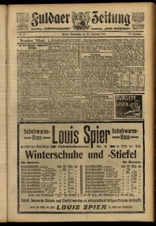 Zweite Ausgabe vom Donnerstag, den 29. November 1906.
