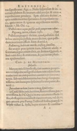 Cap. 5. De Metonymia subiecti.