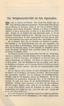 50-61 Der Religionsunterricht an den Gymnasien