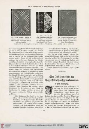 Die Jubiläumsfeier des Bayerischen Kunstgewerbevereins, [1]