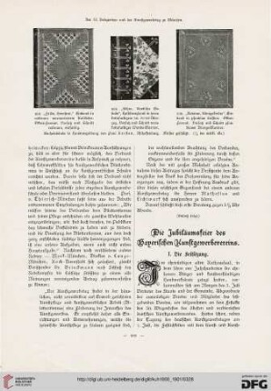 Die Jubiläumsfeier des Bayerischen Kunstgewerbevereins, [1]