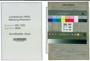 Entnazifizierung Aloys Grundkoetter , geb. 00.00.0000 (Justizangestellter)
