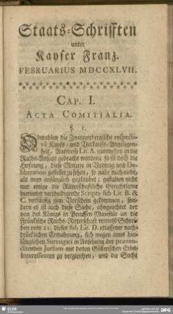 Februarius MDCCXLVII