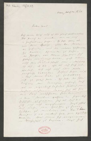 Brief an Carl Mendelssohn Bartholdy : 12.03.1860