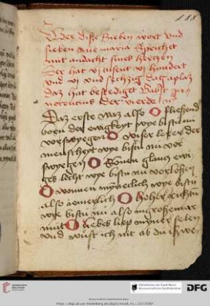 Sieben Worte Mariens unter dem Kreuz mit Ablass P. Innocentius IV.