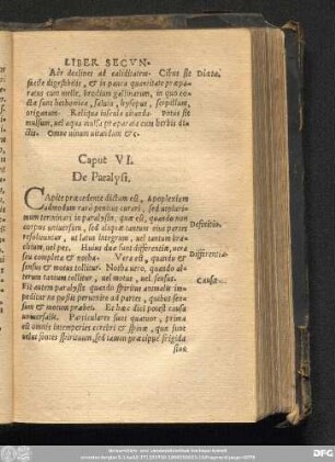 Caput VI. De Paralysi.