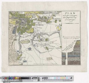 Plan von der umliegenden Gegend bey Leipzig. 1800.