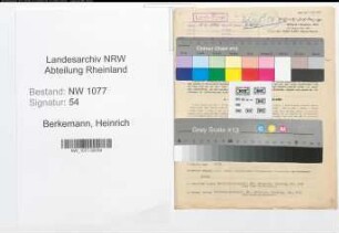 Entnazifizierung Heinrich Berkemann , geb. 23.12.1895 (Polizist)