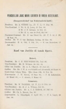 Raad van Justitie di tanah Djawa