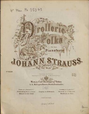 Drollerie-Polka : für d. Pianoforte ; 231. Werk