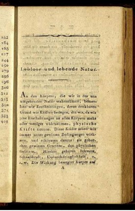 Leblose und lebende Natur.