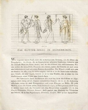 Bilderbuch für Mythologie, Archaeologie und Kunst, 1. Die Tempelgötter