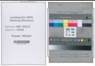 Entnazifizierung Wilhelm Klueser , geb. 11.06.1903 (Prokurist)