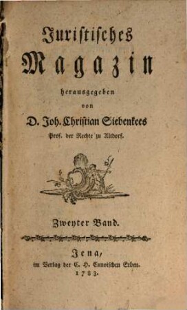 Juristisches Magazin. 2. 1783