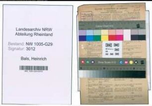Entnazifizierung Heinrich Bals , geb. 28.03.1897 (Bahnamtmann)