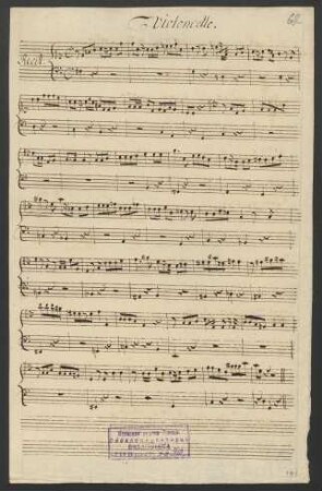 Violoncello (Einführungsmusik Lütkens, Satz 7, 12a/b und 13)